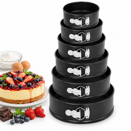 6pcs round cake tins - 6pcs,