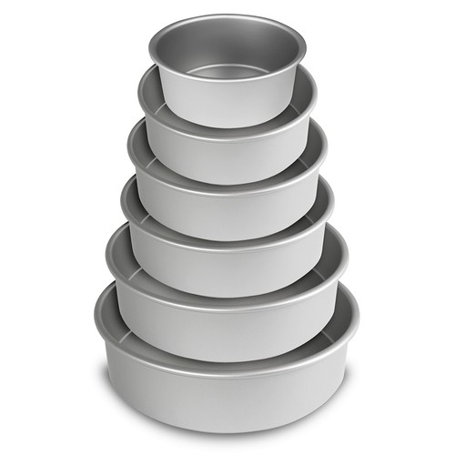 Cake tins round inch deep - 4,