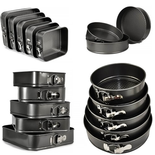 Square round cake tins baking - square,
