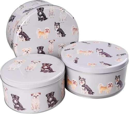 Cake storage tins set - tins, round
